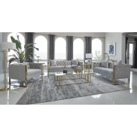 Eastbrook 2piece Tufted Back Living Room Set Grey