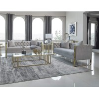 Eastbrook 2piece Tufted Back Living Room Set Grey