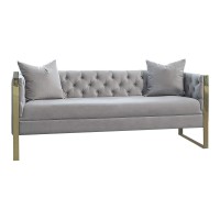 Eastbrook 2piece Tufted Back Living Room Set Grey