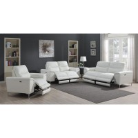 Largo 3piece Upholstered Power Living Room Set White