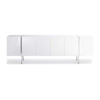 Homeroots 95 X 17 X 30 White Stainless Steel Buffet