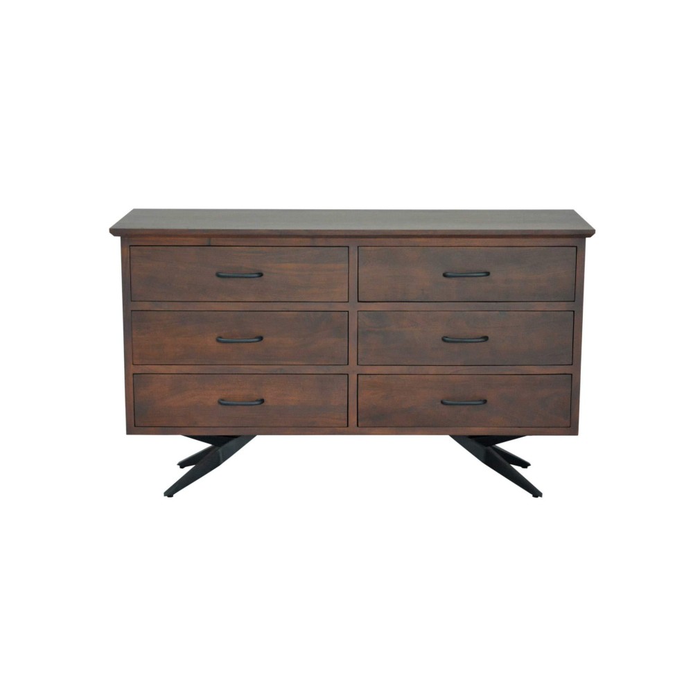 Homeroots Furniture 18 X 54 X 32 Brownblack Wood Metal Bedroom Dresser