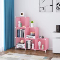 Homidec 6Cube Storage Shelf Storage Bookcase Bookshelf With Metal Hammer Storage Cubes Organizer Cabinet For Kids Closet Be