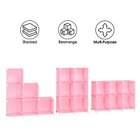 Homidec 6Cube Storage Shelf Storage Bookcase Bookshelf With Metal Hammer Storage Cubes Organizer Cabinet For Kids Closet Be