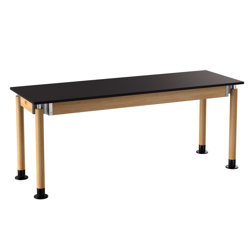 Nps Signature Science Lab Table, Oak, 24 X 72, Phenolic Top,