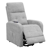 Howie Tufted Upholstered Power Lift Recliner Grey