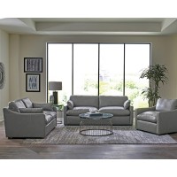 Grayson 2piece Sloped Arm Upholstered Living Room Set Grey