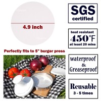 Meykers Wax Patty Paper Sheets For 5 Inches Burger Press 500 Pcs Round Hamburger Patty Paper To Separate Frozen Pressed Pattie