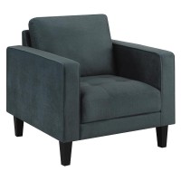 Gulfdale 3Piece Cushion Back Upholstered Living Room Set Dark Teal