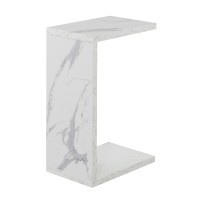 Convenience Concepts Northfield Admiral C End Table Faux White Marble