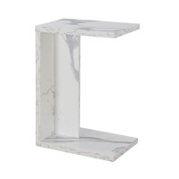 Convenience Concepts Northfield Admiral C End Table Faux White Marble