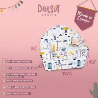 Delsit Kids Couch For Toddlers - Comfy Armchair For Children, Lightweight Foam Sofa And Reading Chair With Removable Cover, Made In Europe