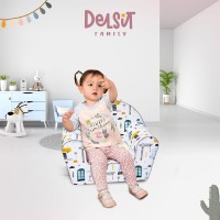 Delsit Kids Couch For Toddlers - Comfy Armchair For Children, Lightweight Foam Sofa And Reading Chair With Removable Cover, Made In Europe