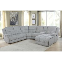 Belize 6Piece Pillow Top Arm Motion Sectional Grey