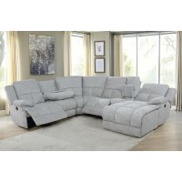 Belize 6Piece Pillow Top Arm Motion Sectional Grey