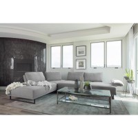 This trendy sectional is both stylish and comfortableExtension pillow top arm can be used as a headrest when loungingIndividual self adjusting back rests allows for shortening and expanding seat depthPocket coiled tight seat for added supportExceptional t