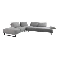 This trendy sectional is both stylish and comfortableExtension pillow top arm can be used as a headrest when loungingIndividual self adjusting back rests allows for shortening and expanding seat depthPocket coiled tight seat for added supportExceptional t