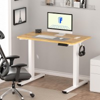 Flexispot En1 One Piece Standing Desk 40 X 24 Inches Adjustable Height Desk For Small Space Electric Sit Stand Home Office Tabl