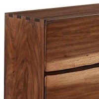 Benjara 64 Inch 6 Drawer Wood Dresser With Fingertip Pulls, Brown