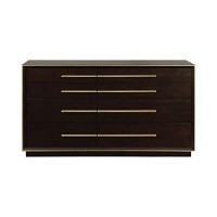 Benjara 70 Inch 8 Drawer Wood Dresser With Bar Pulls, Brown