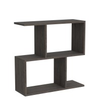 Jv Home Homeania Collection Modern Side Table With Shelves For Storage Decorative Coffee Table For Living Room 24 Inch Dark Brown