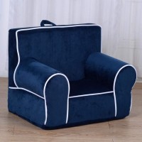 Dibsies Personalized Creative Wonders Toddler Chair Ages 15 To 4 Years Old Unpersonalized Blue With White Piping