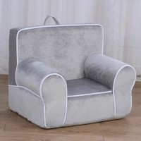 Dibsies Personalized Creative Wonders Toddler Chair Ages 15 To 4 Years Old Unpersonalized Gray With White Piping