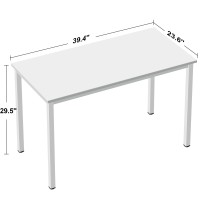 Need Small Computer Desk - 39 3/8'' Inches Heavy Duty Writing Desks, Simple Laptop Corner Table For Home Office,Dormitory Ac3Dw10060