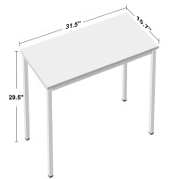 Need Small Table - 31.5 Inch Study Desk For Narrow Spaces,Sturdy And Heavy Duty Study Workstation For Laptop-Easy Assembly Homework Desks Ac3Dw8040