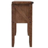 vidaXL Console Table Solid Fir Wood 51.8x14x29.5 Brown