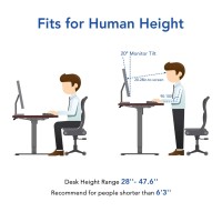 Flexispot En1 Electric Adjustable Height Desk 40 X 24 Inches Small Desk Whole-Piece Desk Ergonomic Memory Controller Standing Desk (White Frame + 40