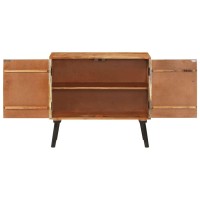 Vidaxl Sideboard, Buffet Cabinet With Storage, Sideboard Console Cabinet For Kitchen Living Room Entryway, Industrial Style, Solid Wood Mango