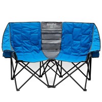 Sunnyfeel Folding Double Camping Chair, Oversized Loveseat Chair, Heavy Duty Portable/Foldable Lawn Chair With Storage For Outside/Outdoor/Travel/Picnic, Fold Up Camp Chairs For Adults 2 People