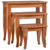 Vidaxl 3X Side Tables Side Table Simple Design End Accent Table Nightstand For Living Room Bedroom Office Bathroom Solid Wood Mahogany