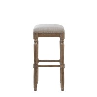 Ball & Cast Pub Height Bar Stools Upholstered Pub Stool Weathered Oak Finish 30