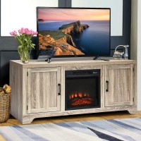 Dortala Tv Stand With Storage, Multipurpose Entertainment Center W/ 2 Doors For Up To 65