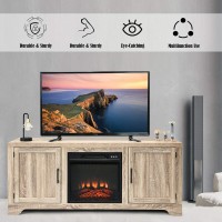 Dortala Tv Stand With Storage, Multipurpose Entertainment Center W/ 2 Doors For Up To 65