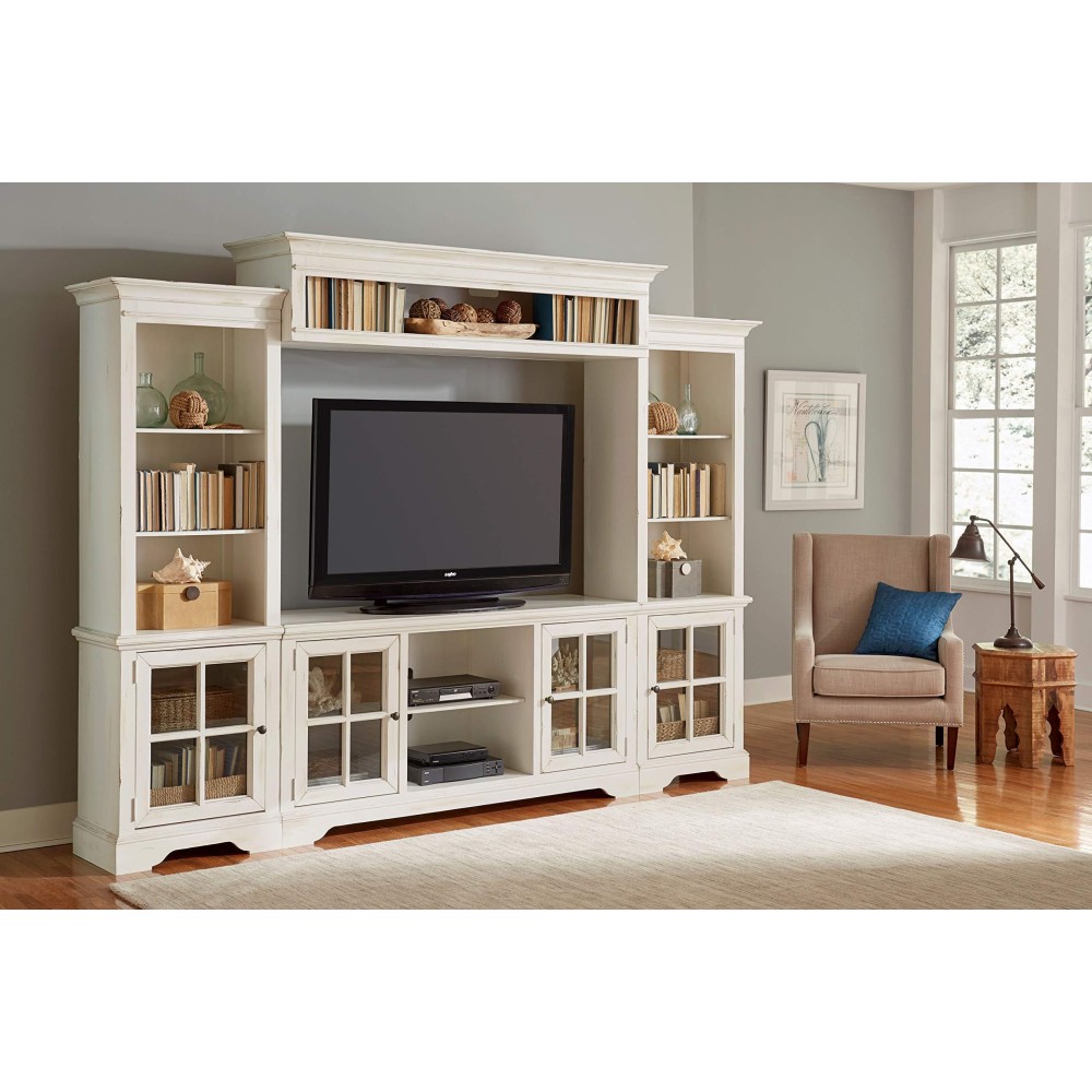 Progressive Furniture Charleston Entertainment Wall Unit, White