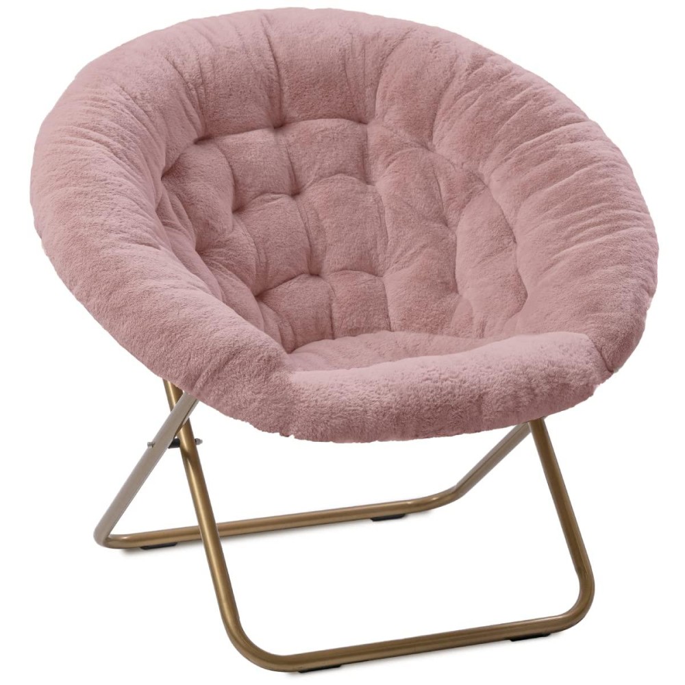 Milliard Cozy Chairfaux Fur Saucer Chair For Bedroomxlarge Pink