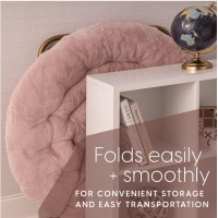 Milliard Cozy Chairfaux Fur Saucer Chair For Bedroomxlarge Pink