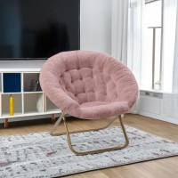 Milliard Cozy Chairfaux Fur Saucer Chair For Bedroomxlarge Pink