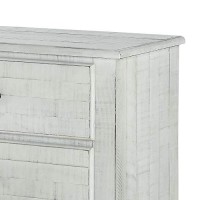 Benjara 28 Inch 2 Drawer Plank Style Nightstand, White