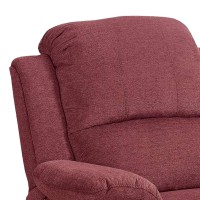 39 Inch Fabric Power Recliner with USB Port, Red