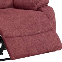 39 Inch Fabric Power Recliner with USB Port, Red