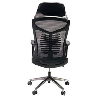 Mesh Back Padded Adjustable Ergonomic Swivel Office Chair With Headrest And Retractable Footrest