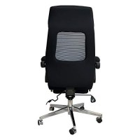 Position Lock Ergonomic Swivel Office Chair With Fabric Seat And Retractable Footrest