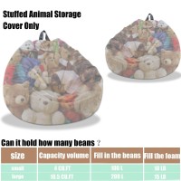 Stuffed Animal Storage Bean Bag Chair Cover No Filler Washable Ultra Soft Corduroy Bean Bag Cover For Organizing Plush Toys Or