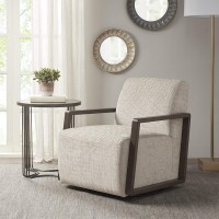 Madison Park Reed Swivel Chair With Cream Finish Mp103-1095