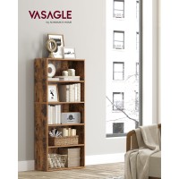 Vasagle Bookshelf 236 Inches Wide 5Tier Open Bookcase With Adjustable Storage Shelves Floor Standing Unit Rustic Brown Ulb