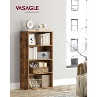 Vasagle Bookshelf 236 Inches Wide 4Tier Open Bookcase With Adjustable Storage Shelves Floor Standing Unit Rustic Brown Ulb